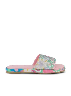 Jessica Simpson Girls' Sora Logo Slippers In Blue<Kids Kids