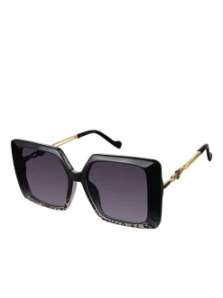 Jessica Simpson Glamorous Square Metal Temple Sunglasses In < Sunglasses