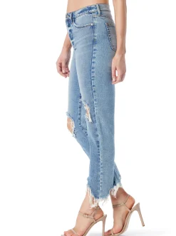 Jessica Simpson Harmony Straight High Rise Jean In < Denim