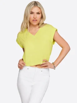Jessica Simpson Hester Crop Tee In < Tops & Tees