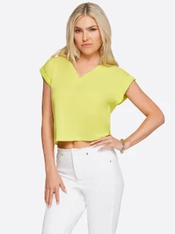 Jessica Simpson Hester Crop Tee In < Tops & Tees