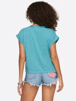 Jessica Simpson Hester Crop Tee In < Tops & Tees
