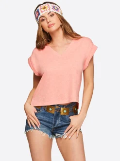 Jessica Simpson Hester Crop Tee In < Tops & Tees