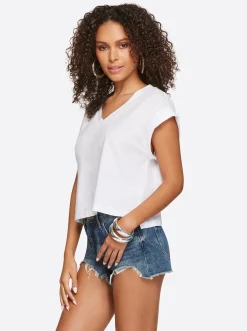 Jessica Simpson Hester Crop Tee In < Tops & Tees
