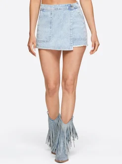 Jessica Simpson High Rise Denim Skort In < Bottoms|Denim
