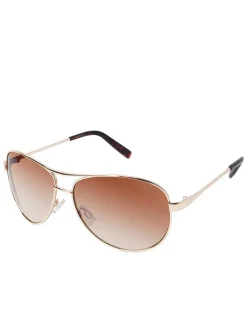 Jessica Simpson Iconic Aviator Pilot Sunglasses With Bifocal Readers In < Readers