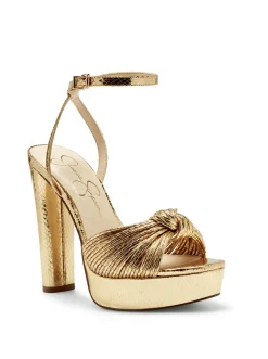 Jessica Simpson Immie Platform Sandal In Gold Snake< Platforms|Sandals