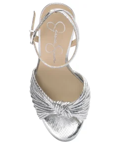 Jessica Simpson Immie Platform Sandal In Silver Snake< Platforms|Sandals