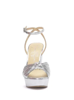 Jessica Simpson Immie Platform Sandal In Silver Snake< Platforms|Sandals