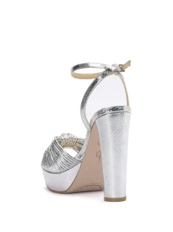 Jessica Simpson Immie Platform Sandal In Silver Snake< Platforms|Sandals