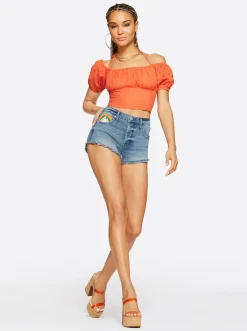 Jessica Simpson Infinite High Waist Short In < Bottoms|Shorts