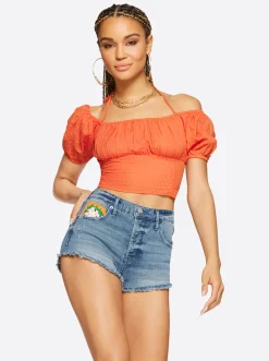Jessica Simpson Irin Halter Tie Top In < Tops & Tees