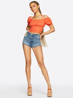 Jessica Simpson Irin Halter Tie Top In < Tops & Tees