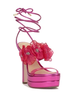 Jessica Simpson Iyla Flower Double Platform Sandal In Pink< Platforms|Sandals