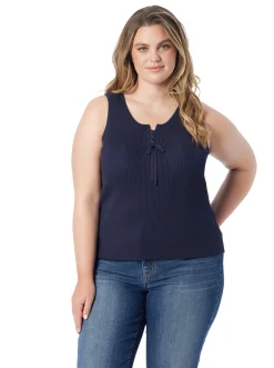 Jessica Simpson Johanna Lace Up Tank In < Tops & Tees