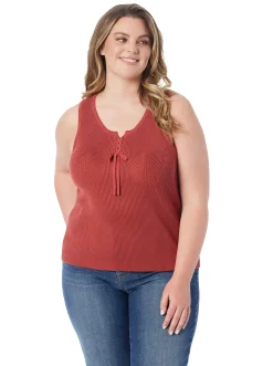 Jessica Simpson Johanna Lace Up Tank In < Tops & Tees