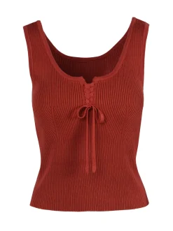 Jessica Simpson Johanna Lace Up Tank In < Tops & Tees