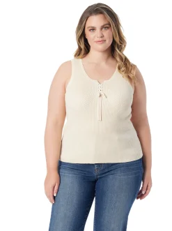 Jessica Simpson Johanna Lace Up Tank In < Tops & Tees
