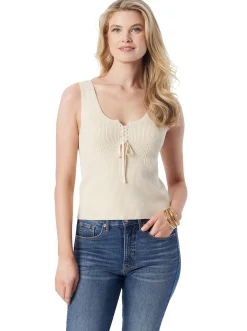 Jessica Simpson Johanna Lace Up Tank In < Tops & Tees