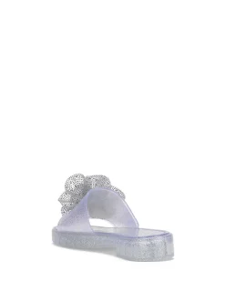 Jessica Simpson Kerah Lucite Flower Sandal In Silver< Sandals|Slides & Mules