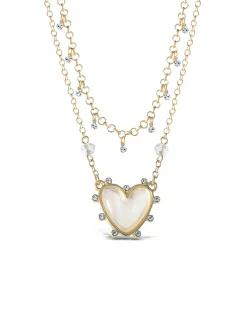 Jessica Simpson Layered Heart Necklace< Necklaces