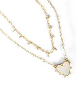 Jessica Simpson Layered Heart Necklace< Necklaces