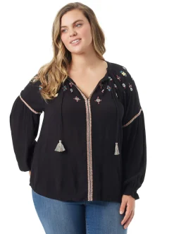 Jessica Simpson Lissy Embellished Top In < Tops & Tees