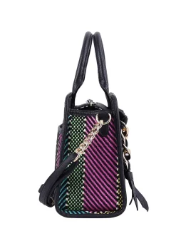 Jessica Simpson Maison Satchel In Straw Multi< Crossbody|Tote