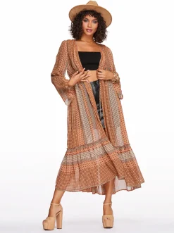 Jessica Simpson Marilyn Duster In Dew Stripe< Jackets, Blazers & Kimonos|Tops & Tees