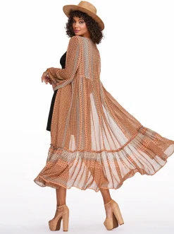 Jessica Simpson Marilyn Duster In Dew Stripe< Jackets, Blazers & Kimonos|Tops & Tees