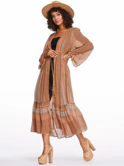 Jessica Simpson Marilyn Duster In Dew Stripe< Jackets, Blazers & Kimonos|Tops & Tees