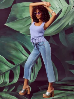 Jessica Simpson Melody Wide Leg Crop In < Denim