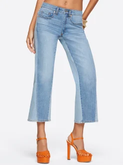Jessica Simpson Melody Wide Leg Crop In < Denim