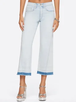 Jessica Simpson Melody Wide Leg Crop In < Denim