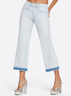 Jessica Simpson Melody Wide Leg Crop In < Denim