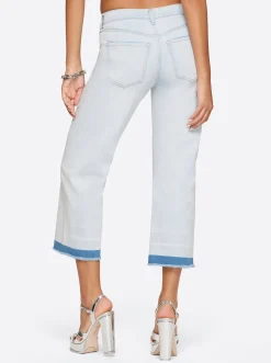 Jessica Simpson Melody Wide Leg Crop In < Denim