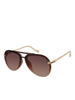 Jessica Simpson Metal Aviator Sunglasses In < Sunglasses