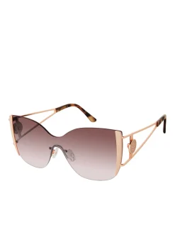 Jessica Simpson Metal Cat Eye Shield Sunglasses In < Sunglasses