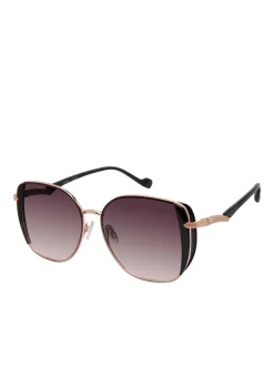 Jessica Simpson Metal Shield Butterfly Sunglasses In < Sunglasses