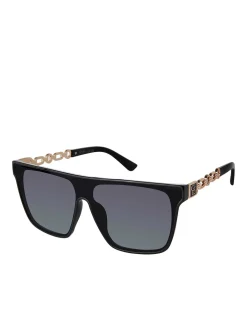 Jessica Simpson Metal Square Shield Sunglasses In < Sunglasses