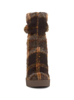 Jessica Simpson Mynette Slouch Wedge Bootie In Mocha Combo< Boots & Booties|Wedges