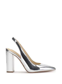 Jessica Simpson Noula Slingback Pointed Toe Pump In Silver< Pumps