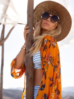 Jessica Simpson Over-Sized Oval Sunglasses In Tortoise< Sunglasses