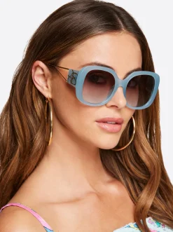 Jessica Simpson Oversized Oval Sunglasses In < Sunglasses