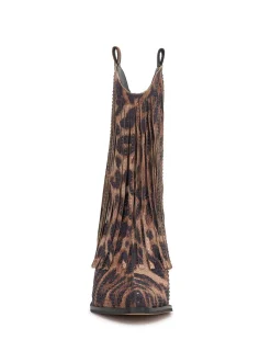 Jessica Simpson Paredisa Fringe Bootie In Leopard< Boots & Booties