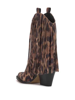 Jessica Simpson Paredisa Fringe Bootie In Leopard< Boots & Booties