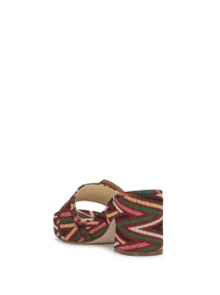 Jessica Simpson Peccio Buckle Platform In Chevron< Platforms|Slides & Mules