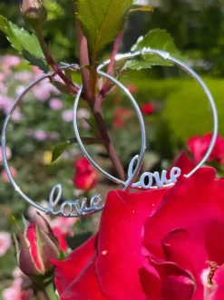 Jessica Simpson Personalized Hoop Earrings In Sterling Silver< Earrings|Personalized Jewelry