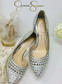 Jessica Simpson Preppi High Heel In White< Bridal