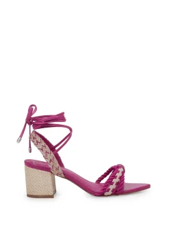 Jessica Simpson Prim Woven Block Heel Sandal In Pink< Sandals